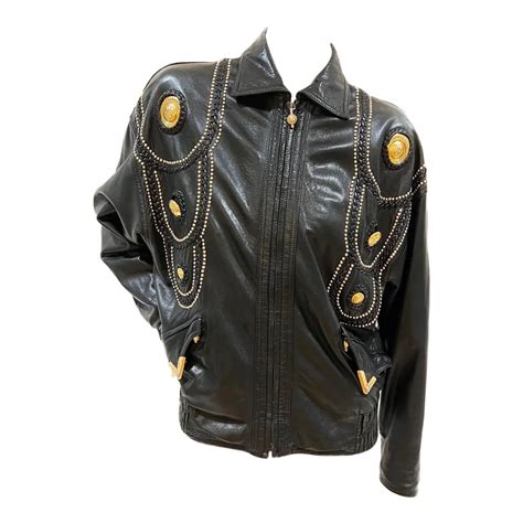 gianni versace vintage leather jacket